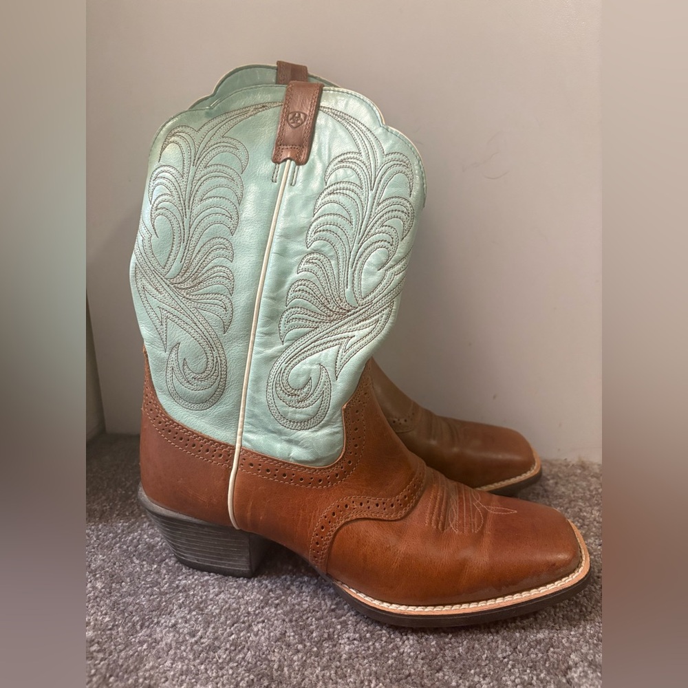Women’s Turquoise and Brown Ariat Boots